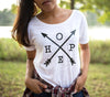 womens arrow shirt - hope shirt