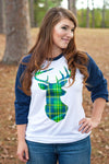 monogrammed shirts for women - plaid deer shirt